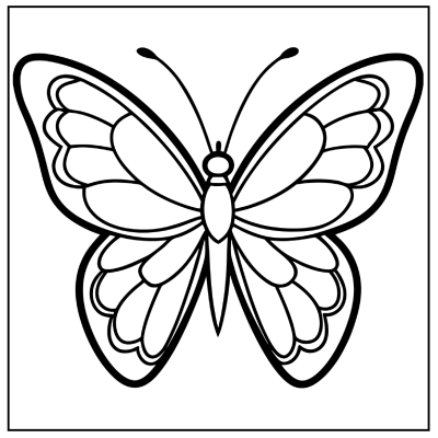 Butterfly Coloring Page 01