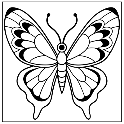 Butterfly Coloring Page 02