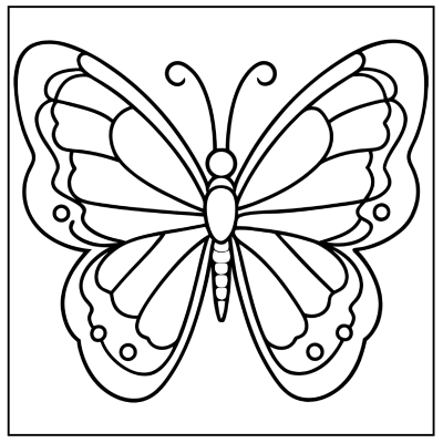 Butterfly Coloring Page 03
