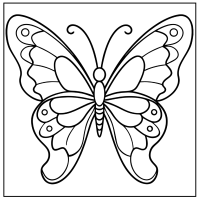 Butterfly Coloring Page 04