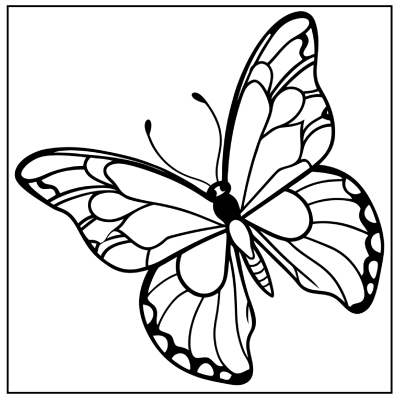 Butterfly Coloring Page 07