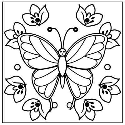 Butterfly Coloring Page 13