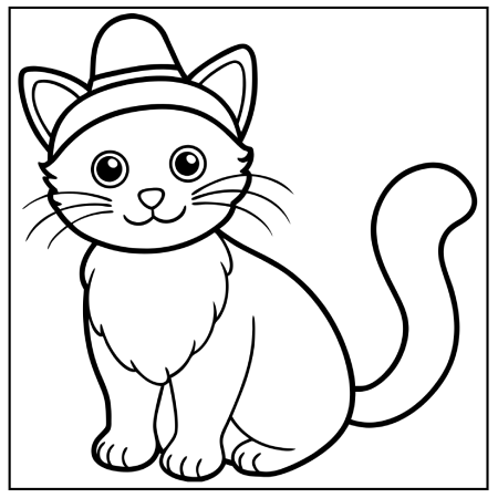Cat Coloring Pages 02