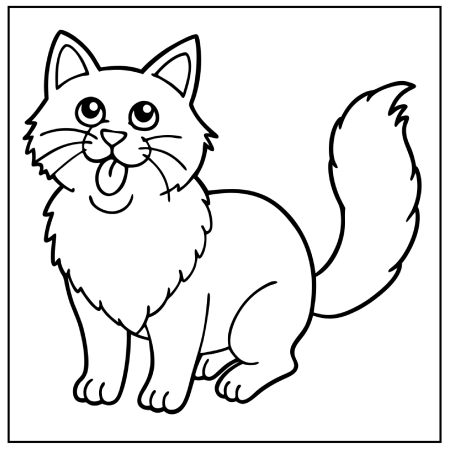 Cat Coloring Pages 03