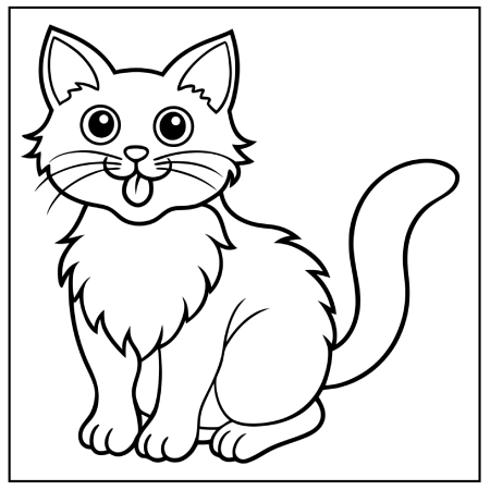 Cat Coloring Pages 04