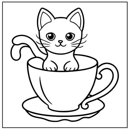 Cat Coloring Pages 07