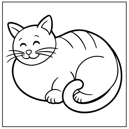 Cat Coloring Pages 11