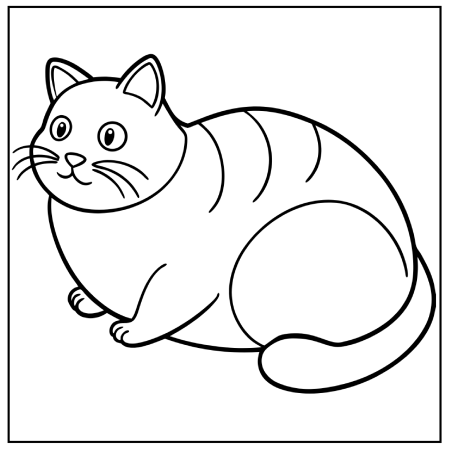 Cat Coloring Pages 12