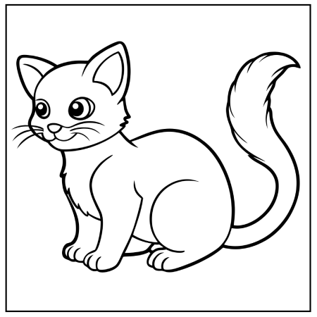 Cat Coloring Pages 13
