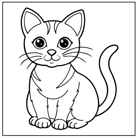 Cat Coloring Pages 15