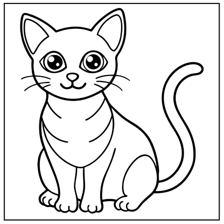 Cat Coloring Pages 16