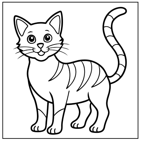 Cat Coloring Pages 17