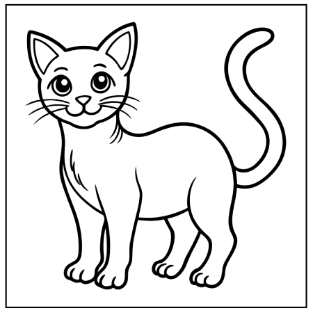 Cat Coloring Pages 18