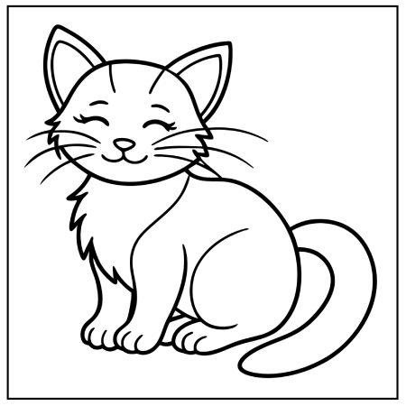 Cat Coloring Pages 19