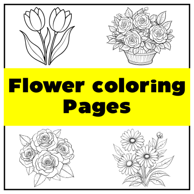 Flower coloring pages