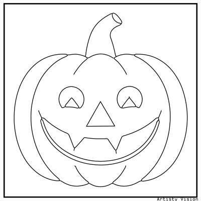 Printable Halloween coloring page featuring a pumpkin patch with carved jack-o’-lanterns.