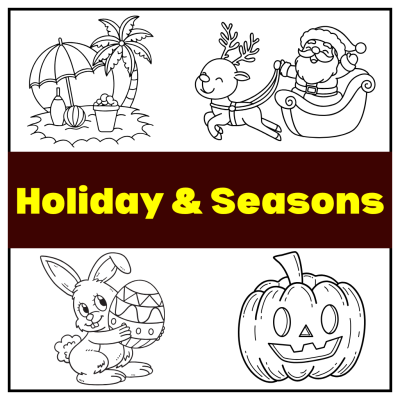 Holiday and season coloring page